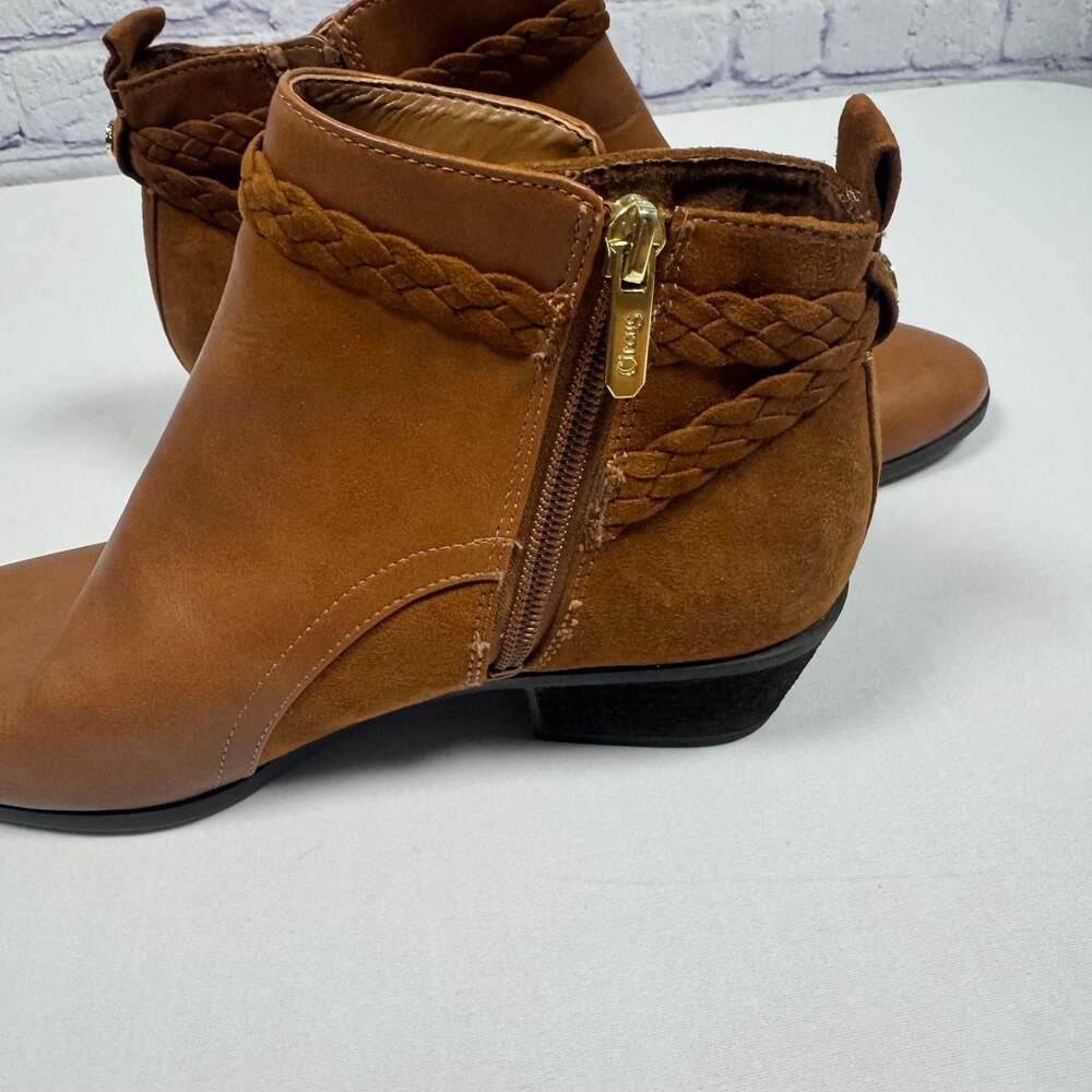 Sam Edelman Pippa Ankle Boots Side Zip Braid Detail - Picture 3 of 7